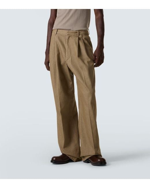 Jeans A Gamba Larga di Dries Van Noten in Natural da Uomo
