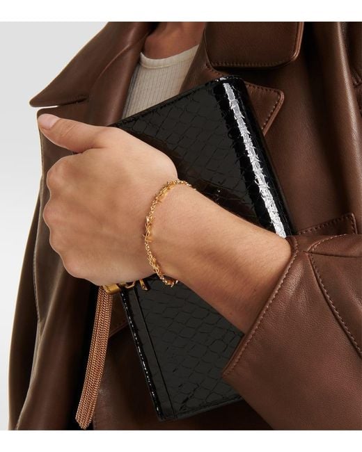 Bracciale A Catena Ysl di Saint Laurent in Metallic