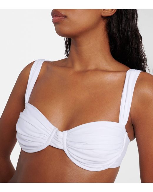 Faithfull The Brand White Sol Bikini Top