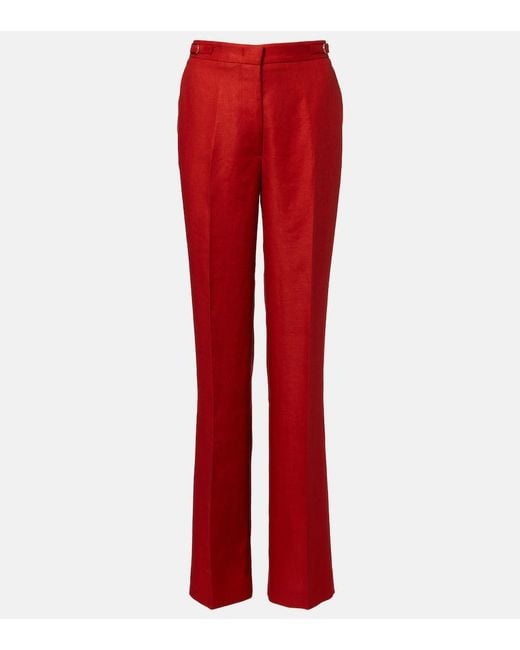 Gabriela Hearst Vesta Linen Flared Pants