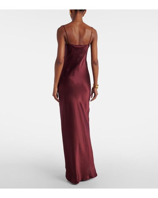 Nili Lotan Purple Cami Silk Charmeuse Gown