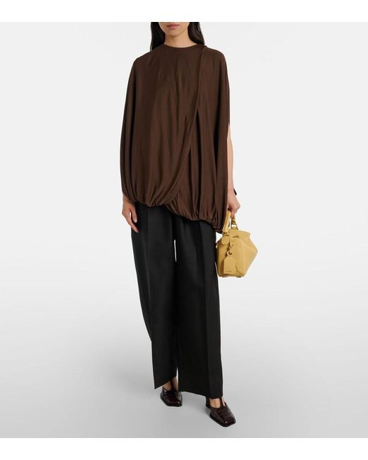Loewe Metallic Featherlight Puzzle Large Leather Top-Handle Bag