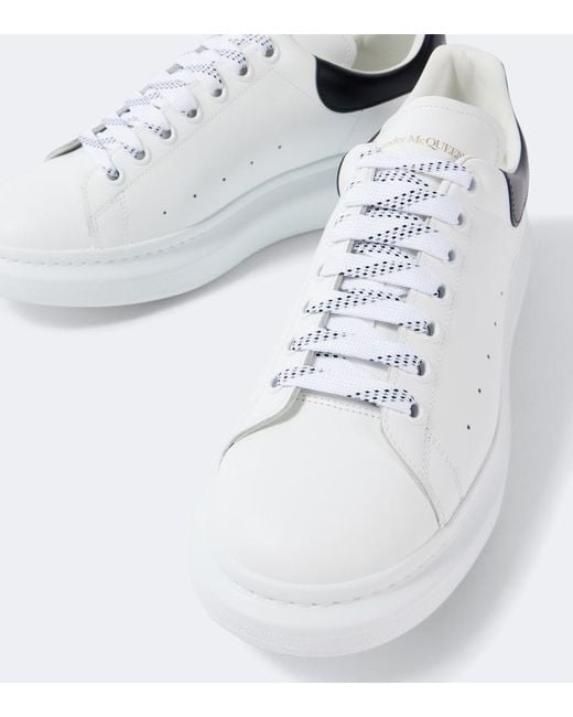 McQueen White Oversized Leather Sneakers for men