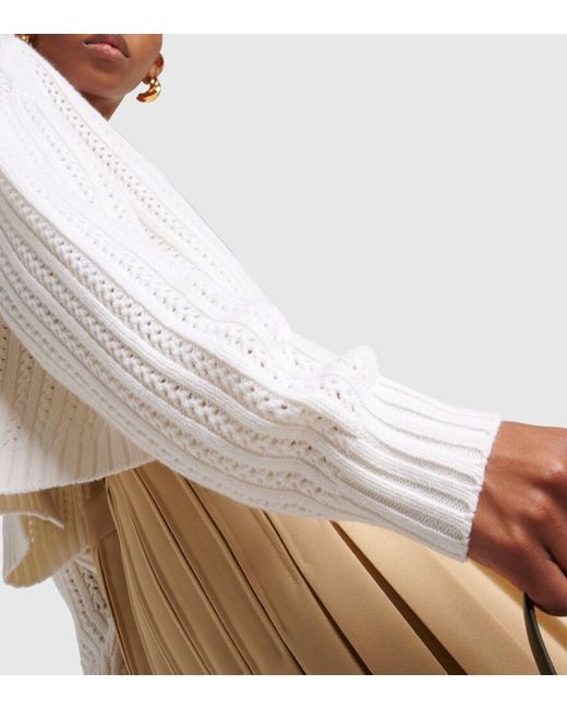 Max Mara White Hodeida Wool And Cashmere Sweater