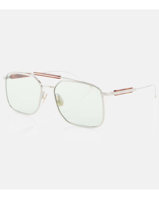 Brunello Cucinelli Natural Sartorial Sunset Square Sunglasses