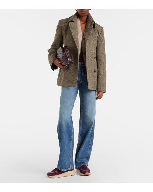 SLVRLAKE Denim Blue Cassie Faded Wide-Leg Jeans