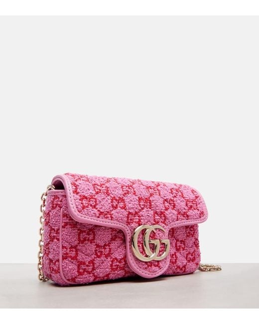 Gucci Pink Gg Marmont Mini Shoulder Bag