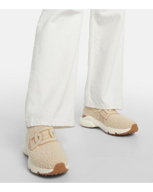 Tod's Natural Teddy Slip-On Sneakers