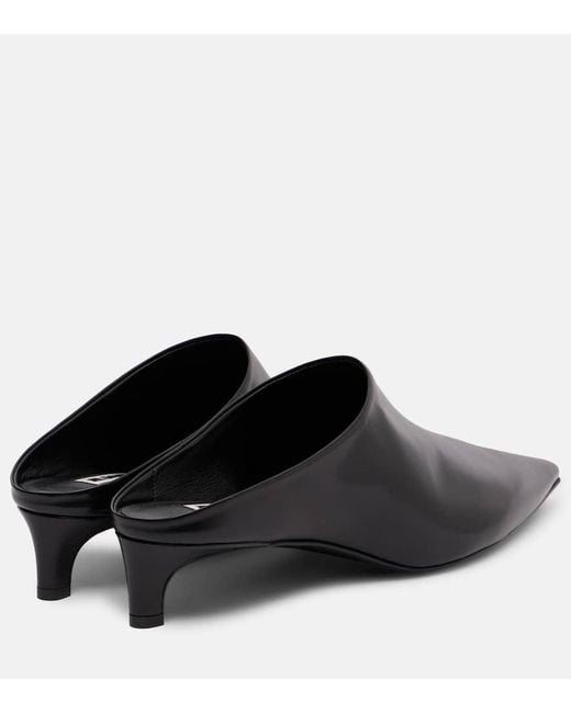 Jil Sander Black Mules Aus Leder