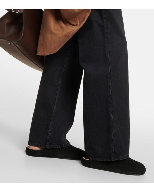 The Row Black Dan Flared Jeans