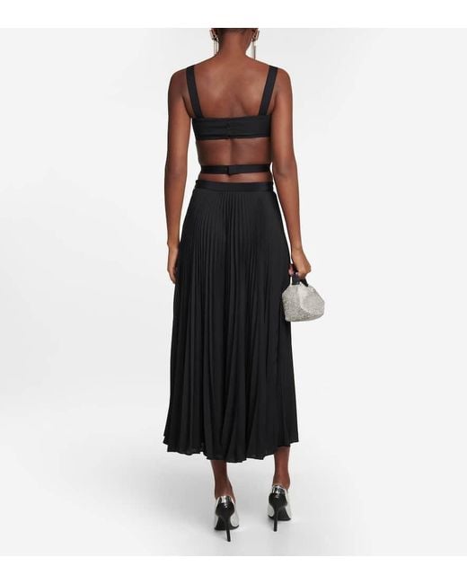 Christopher Kane Black Pleated Midi Dress