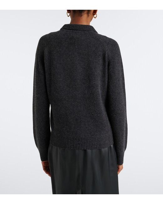 Jardin Des Orangers Black Wool And Cashmere Polo Sweater
