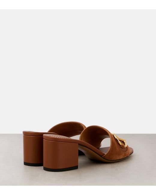 Mules En Cuir À Finitions En Daim Et À Mors De Cheval Alfa Gucci en coloris Brown