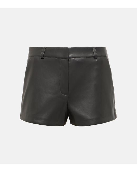 Frankie Shop Gray Kate Faux Leather Shorts