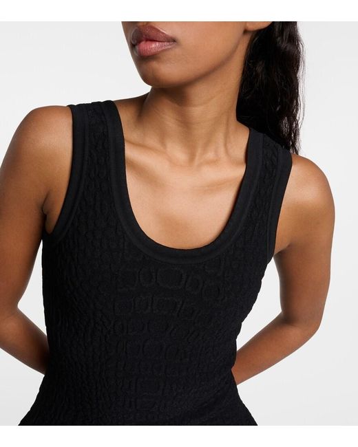 Alaïa Black Croco Mini Dress