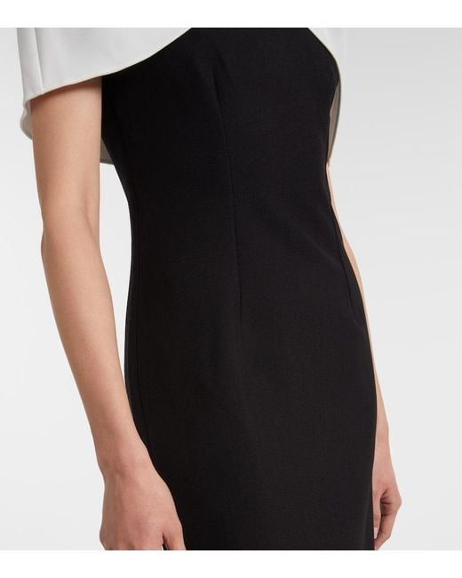 Roland Mouret Blue Crystal-Embellished Crepe Cocktail Dress