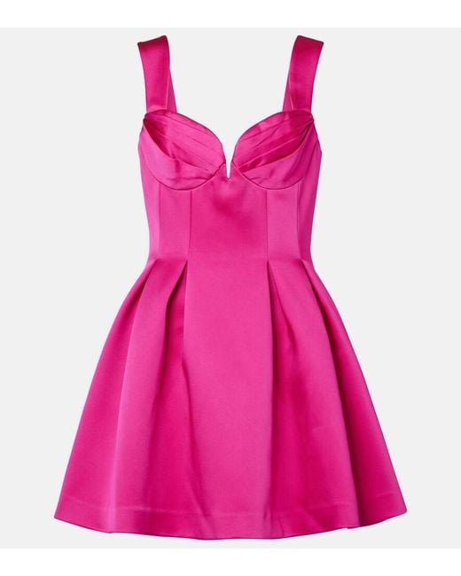 Rebecca Vallance Pink Minikleid Saskia Aus Satin