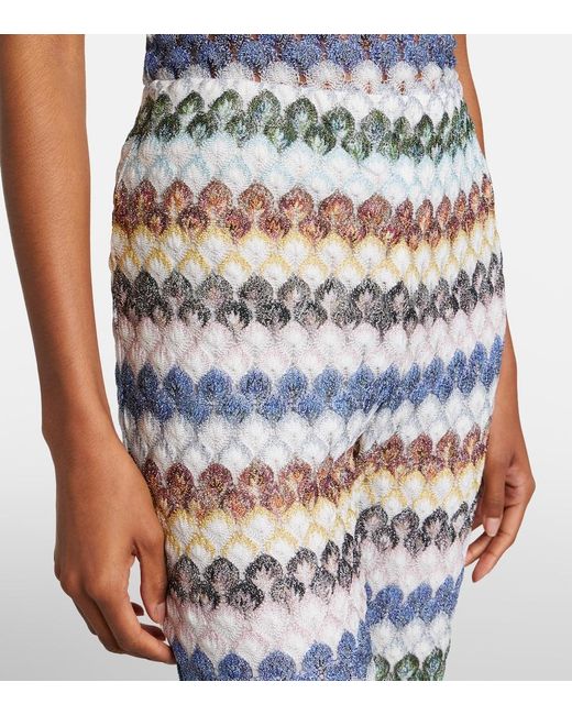Missoni Multicolor Knitted Lame Flared Pants