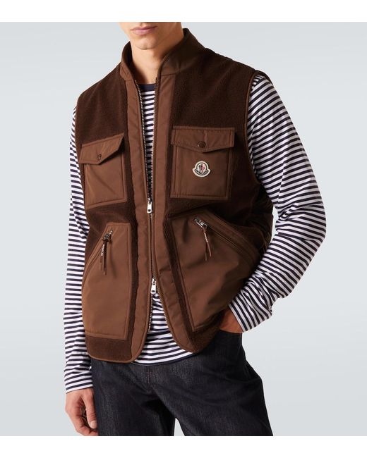 Moncler Brown Gilet for men