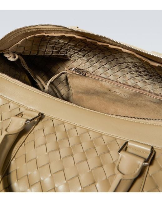 Bottega Veneta Weekender Intrecciato Large Aus Leder in Metallic für Herren