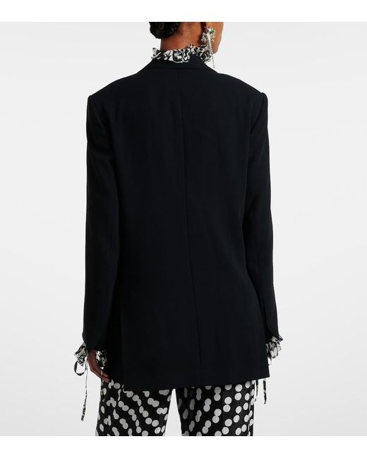 Dries Van Noten Black Double-Breasted Blazer
