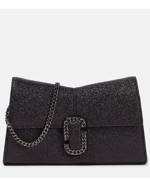 Marc Jacobs Black St Marc Canvas Wallet On Chain
