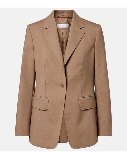 Max Mara Brown Circense Virgin Wool Blazer