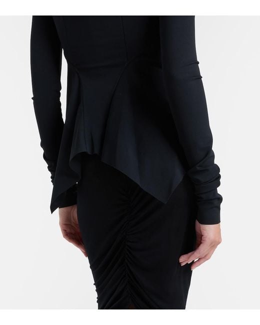 Rick Owens Blue Naska Gary Biker Jacket