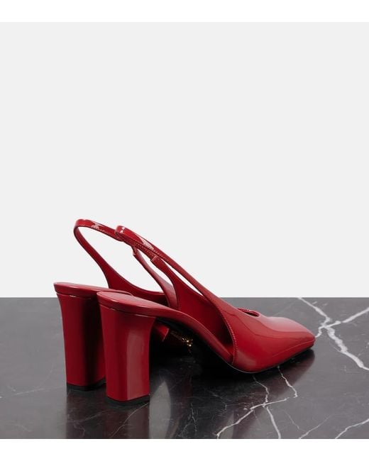 Pumps Con Cinturino Posteriore 85Mm di Prada in Red