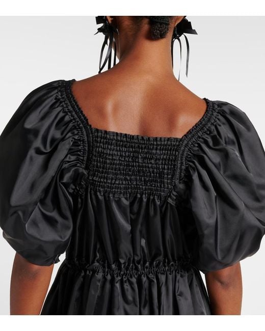 Noir Kei Ninomiya Black Shirred Midi Dress