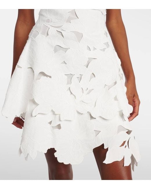 Jonathan Simkhai White Holloway Embroidered Lace Minidress