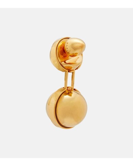 Alaïa Metallic Sphere Small Drop Earrings