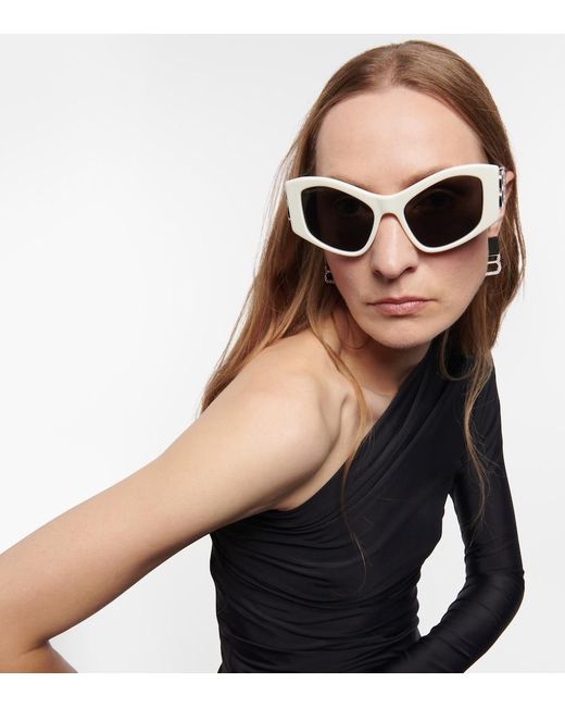 Balenciaga Gray Dynasty Rectangular Sunglasses