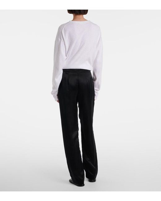 The Row Black Miros Cady Straight Pants