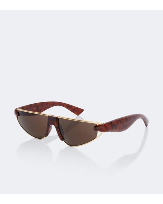 Bottega Veneta Brown Prisma Cat-Eye Sunglasses