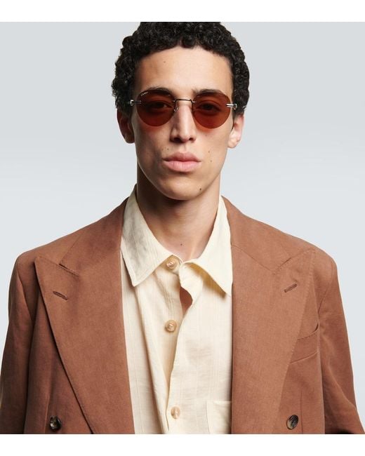 Cartier Multicolor Pasha De Cartier Round Sunglasses for men