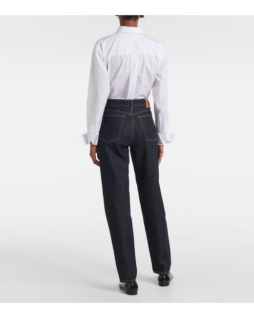 Totême Blue Low-Rise Straight Jeans