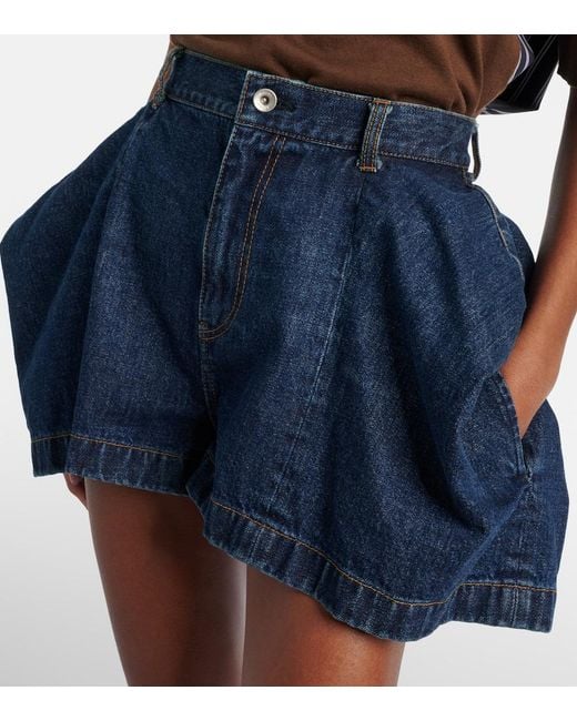 Sacai Blue Denim Shorts