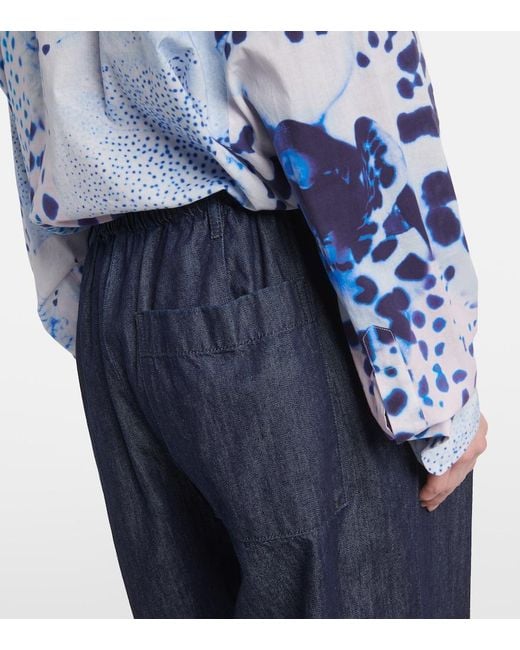 Dries Van Noten Blue Denim Straight Pants