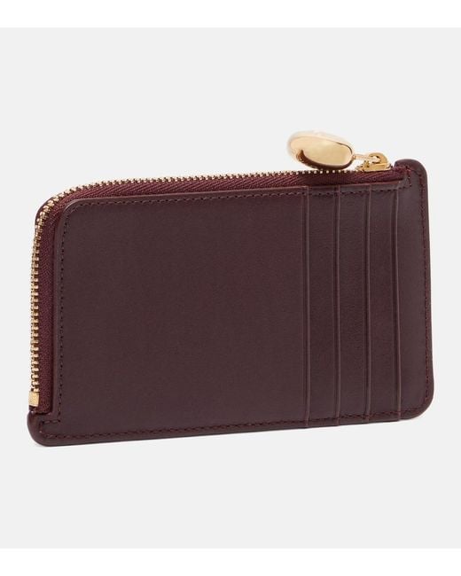 Loewe Brown Pebble Leather Card Holder
