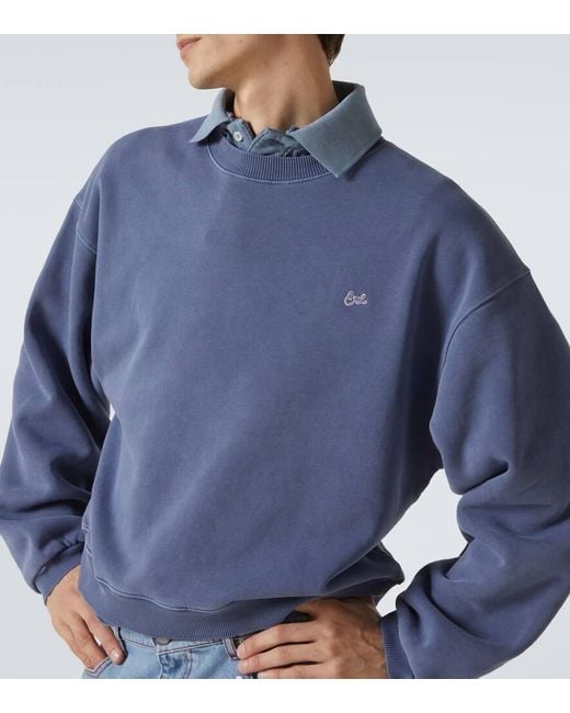 Sudadera De Jersey De Algodon Con Logo ERL de hombre de color Blue