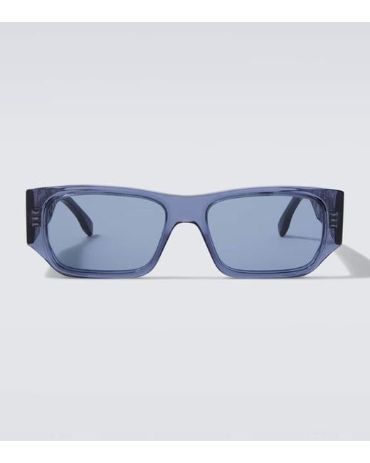 Fendi Blue Ff Squared Square Sunglasses for men