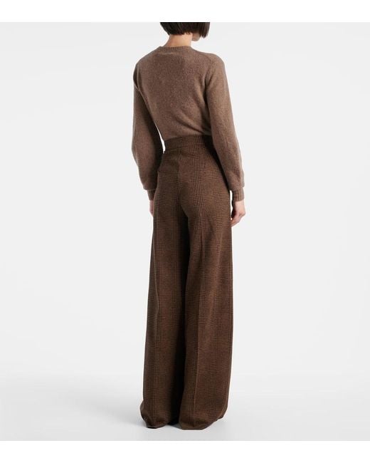 Max Mara Brown Weite Hose Ponza Aus Einem Baumwollgemisch