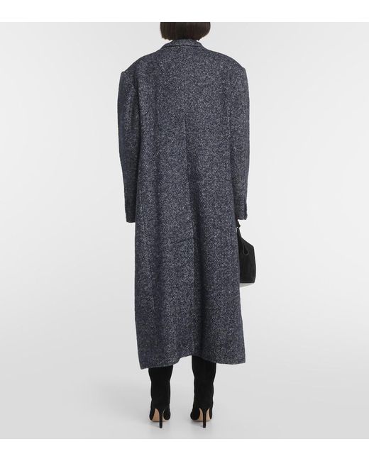 Christopher Esber Blue Herringbone Coat