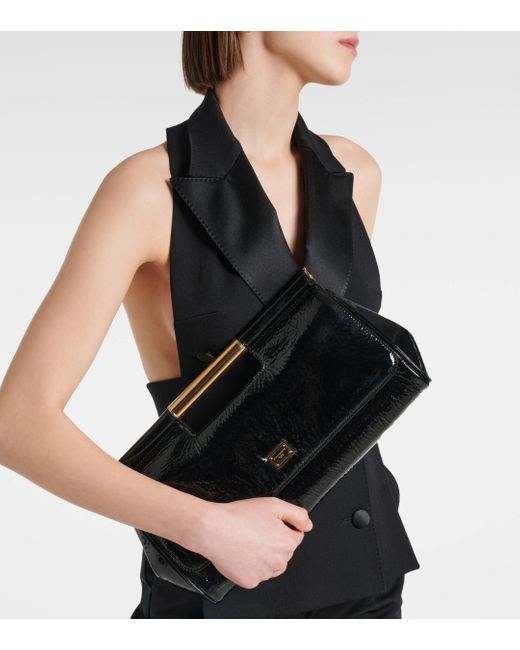 Dolce & Gabbana Black Sicily Large Leather Clutch