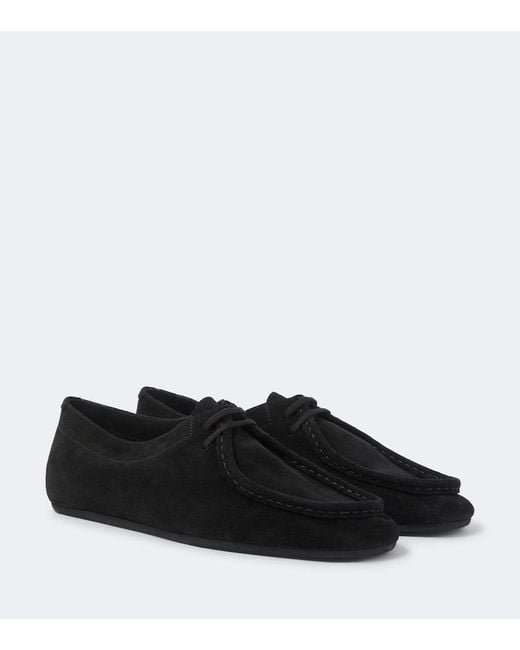 Jil Sander Black Hood Suede Moccasins for men