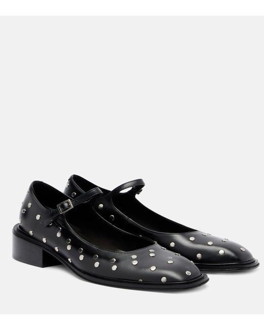 Souliers Martinez Black Penelope 40 Leather Mary Jane Pumps