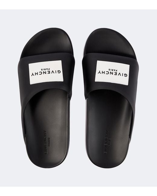 Givenchy Black Logo Slides for men