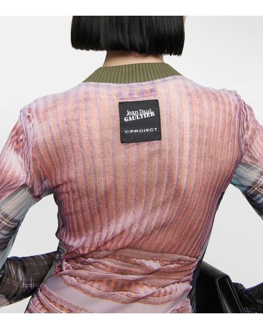 Y. Project Multicolor X Jean Paul Gaultier Trompe L'Oeil Maxi Dress