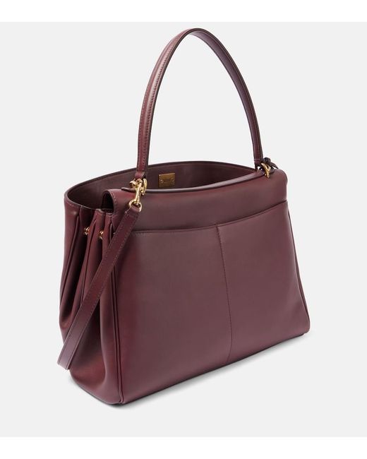 Balenciaga Purple Tote Bag Rodeo Medium Aus Leder